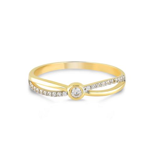 Swing Jewels Ring, 14krt.goud met zirconia (maat 54) - 21401