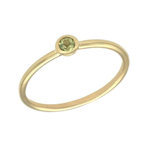 Swing Jewels Ring, 14krt.goud met Peridot Birthstone Augustus (maat 54) - 21404
