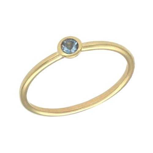 Swing Jewels Ring, 14krt.goud met Aquamarijn Birthstone Maart (maat 58) - 21410