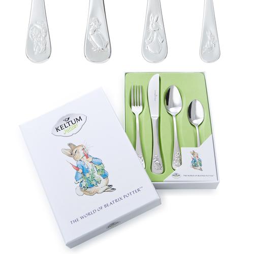 Kinderbestek, Beatrix Potter 4-delig staal - Keltum - 21414