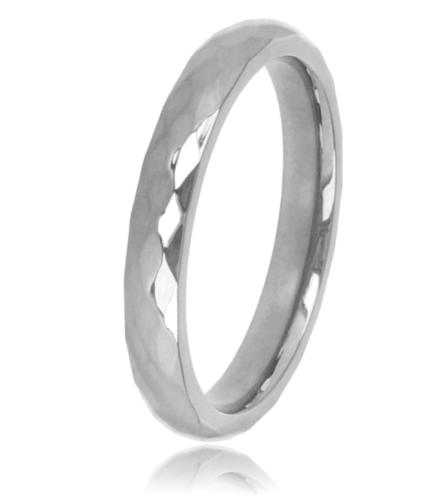 My Bendel Ring, edelstaal. Facet geslepen. (maat 16). - 21540