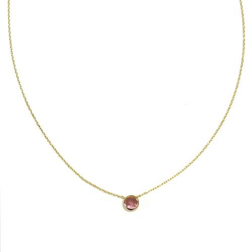 Swing Jewels Collier, 14krt.goud met toermalijn Birthstone Oktober (lengte: 42-45cm.) - 21569