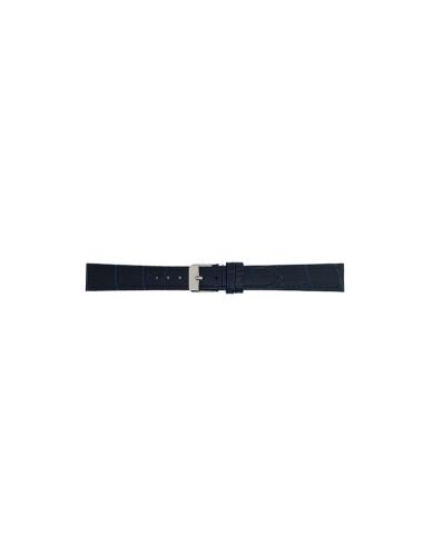 Horlogeband 18mm Blauw Krokodillen print - 21578