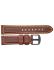 High quality Top Grain Leather Watch Band. Genuine Italian calf leatherskin watch strap. Soft lining and heavy padding but still extremely flexible. Fitted with a stainless steel, PVD black buckle.We offer this watch strap with a black buckle but also hav