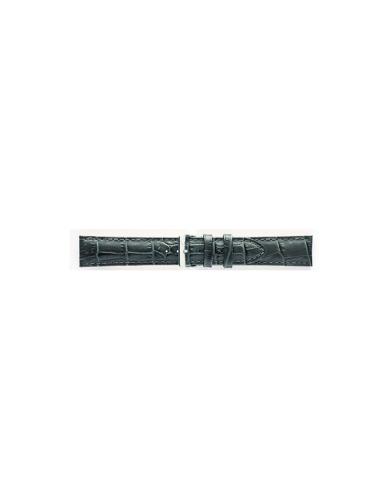 Alligator print calf leather watch strap, mat. With strong case and buckle connection, stitchinged loop and stainless steel buckle. This watch strap has soft leather lining and is super flexible - 21591