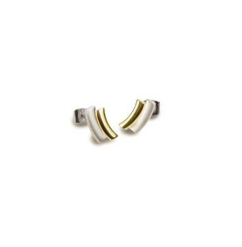 Boccia Oorknoppen, titanium/bicolour model 0561-02 (13mm.) - 21622