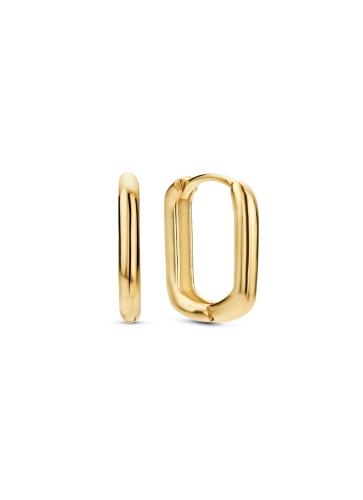Jackie Oorringen, 14krt.goud Grand Place Oval 9x13mm.(breedte: 2,7mm.) - 21689