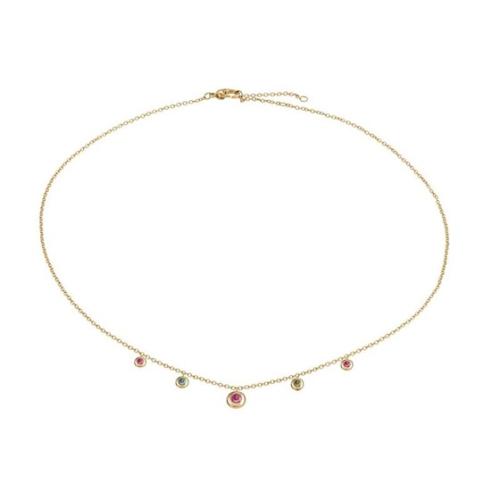 Boccia Collier, titanium/verguld met toermalijn model 08054-03 (lengte 44-49cm.) - 21694