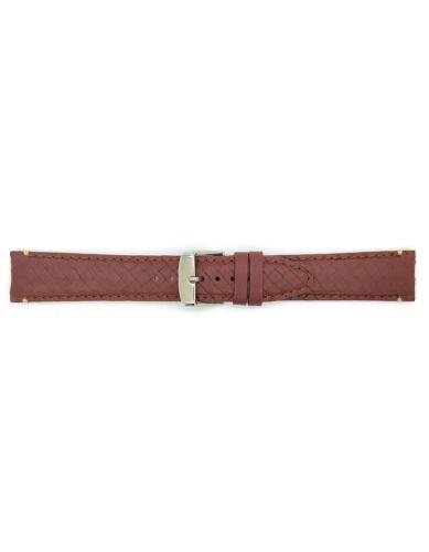 Hand braided top grain chocolate brown calf leather watch strap with nubuck lining. This high end watch strap from the exclusive PRIME collection is available in 5 colors ,4 sizes and is exclusively made for BBS - 21940