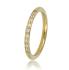 My Bendel Ring, edelstaal verguld met wit zirkonia - 22015