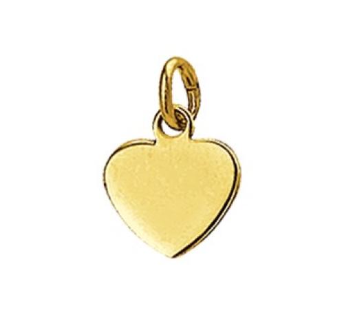 HC Hanger 14krt.goud graveerplaatje hart (8mm.) - 22053