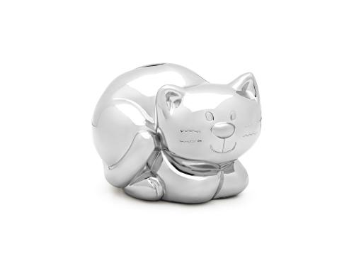 Spaarpot Poes - Zilverstad - 22069