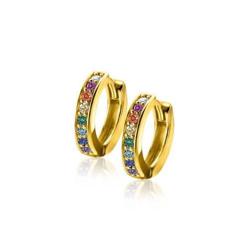 Zinzi Oorringen, model ZIO2172CR regenboog (15x3mm.) - 22116