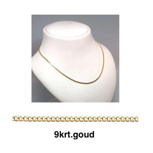 HC Collier, 9krt. geel kleurig gourmetschakel 1,2mm. (lengte: 45cm.) - 22127