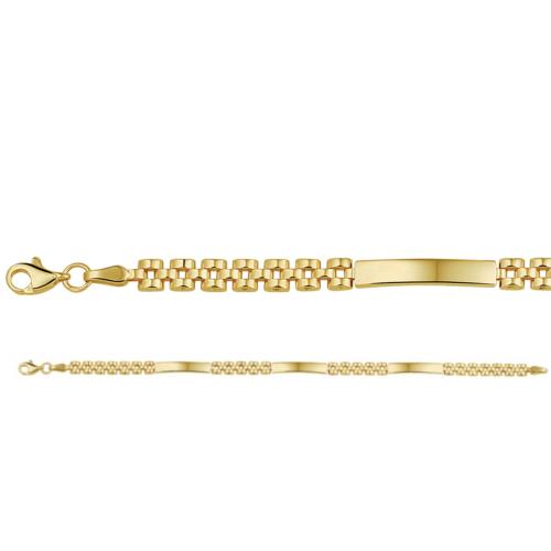 Armband, 14krt. goud  breedte 4,5mm.(lengte:18,5cm.) - 22216