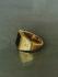 TAJ AMSTERDAM Goldplated  Herenring Adofo met ONYX (mt19,5) - " Krijger" > staat symbool voor kracht - 22222