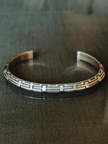 TAJ AMSTERDAM Zilveren Cuff Herenarmband Pamir (one size) - 22238