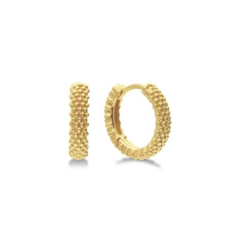 HC Oorringen, 14krt.goud mini dots (12x3,5mm) - 22247