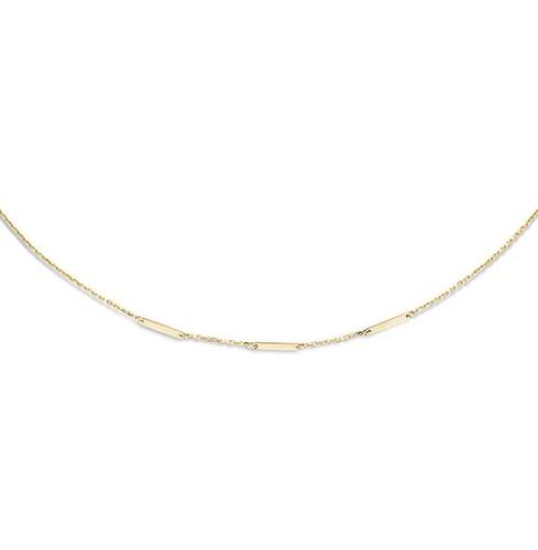 Jackie Collier, 14krt.goud Triple Bar (lengte: 38-42cm.) - 22250
