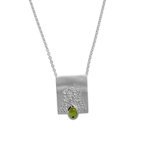 TRIANGEL Hanger, model 341380-P met Peridot (incl. collier 45cm.) - 22284