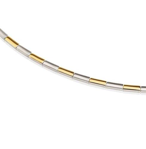 Boccia Collier, Titanium/bicolour Model 0866-02  (breedte schakel 3,5mm.) - 22295