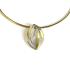 HC Hanger, 14krt. bicolour goud met 0,07ct.diamant  (lengte: 2cm.) excl.collier - 22312