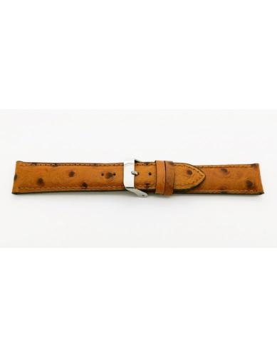 Ostrich print, calf leather watch strap - 22322