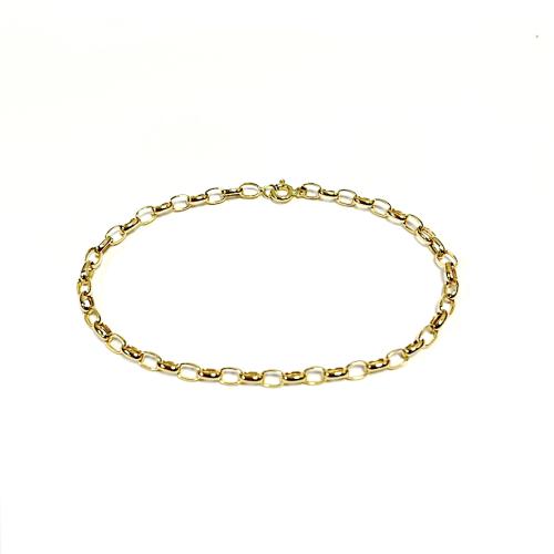 HC Armband, 14krt goud ankerschakel  (lengte: 18,5cm.) - 22326
