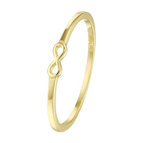 Ring, 14 krt. goud infinity 1,2mm.breed (maat 16,5) - 22346