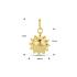 HC Hanger, 14krt.goud "zon" (9,5mm.) - 22347