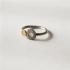 AUDAR Ring, model 1758D zilver/18 krt.goud met 0,01ct.diamant  (maat54) - 22367