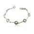 AUDAR Armband, model 1758D zilver/18 krt.goud met 0,01ct.diamant  (lengte:18cm.) - 22368