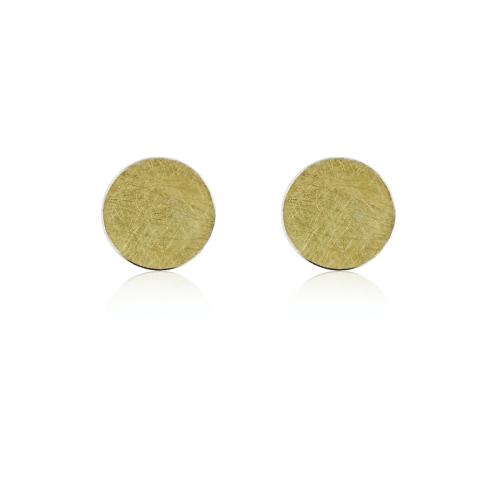 AUDAR Oorknoppen, model 1826 zilver met 18 krt.goud (diameter 9,5mm.) - 22369