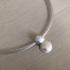 AUDAR Collier met hanger, model 2134 zilver met zoetwaterparel 11.5mm. (lengte 46cm.)) - 22393
