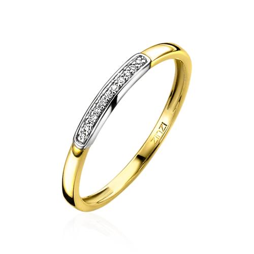 Zinzi Ring, Model ZGR148 14krt.goud met zirkonia (maat 54) - 22402