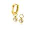 Zinzi Oorbedels, model ZGCH421 14krt.goud met zirconia 5mm. (excl.oorringen) - 22404
