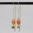 Jeh Jewels Oorhangers, model 21089 zilver met Gold Sunstone / oranje (lengte 5,5cm.) - 22429