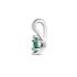 Hanger, zilver gerhodineerd met smaragd (4mm.) - 22452