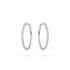 HC Oorringen, zilver met zirconia (2x30mm.) - 22494