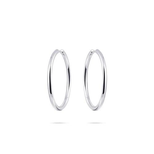 Oorringen, zilver (2x30mm.) - 22498