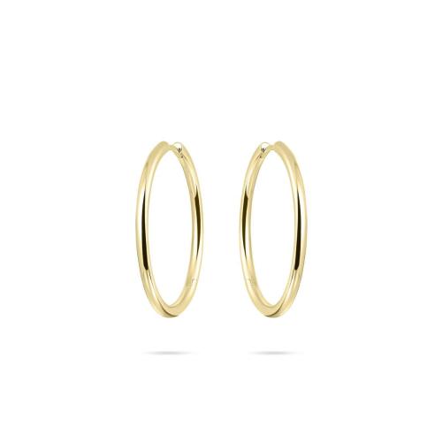 Oorringen, zilver verguld (2x30mm.) - 22499