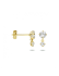 HC Oorhangers, 14krt.goud met zirconia (lengte: 1cm.) - 22522
