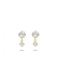 HC Oorhangers, 14krt.goud met zirconia (lengte: 1cm.) - 22522