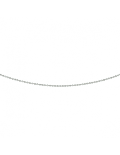 HC Collier, 14krt.witgoud ankerschakel 0,8mm.(lengte: 41-45cm.) - 22523