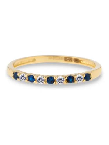 SWING Jewels Ring, 14krt.goud met wit en blauw zirconia (maat 54) - 22541