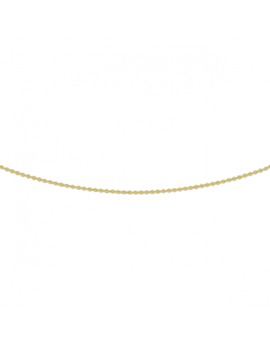 HC Collier, 14krt.goud ankerschakel 0,8mm. (lengte verstelbaar: 41-45cm.) - 22554