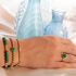 My Bendel Ring, edelstaal verguld. Met Groene Agaat Edelsteen. Model Zegelring. - 22570