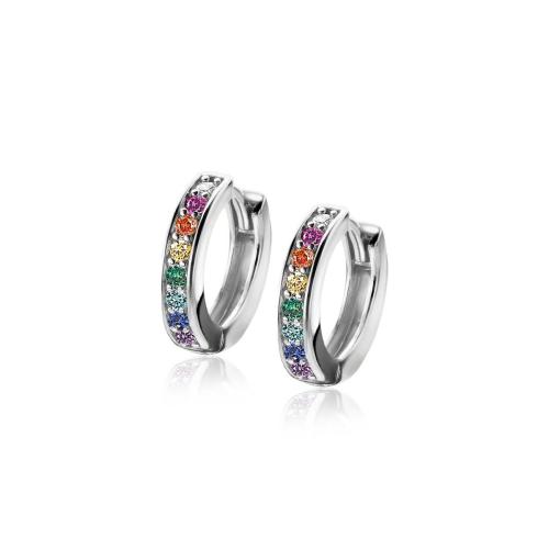 Zinzi Oorringen, model ZIO2172CRZ regenboog (15x3mm.) - 22577