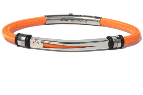 Borsari Gioielli heren armband, BR-NAUTICO47 Oranje - 22590