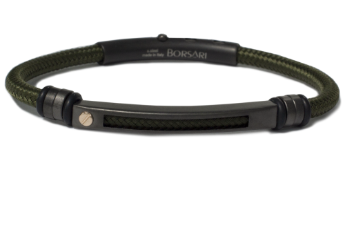 Borsari Gioielli heren armband, BR-NAUTICO53 Groen - 22598